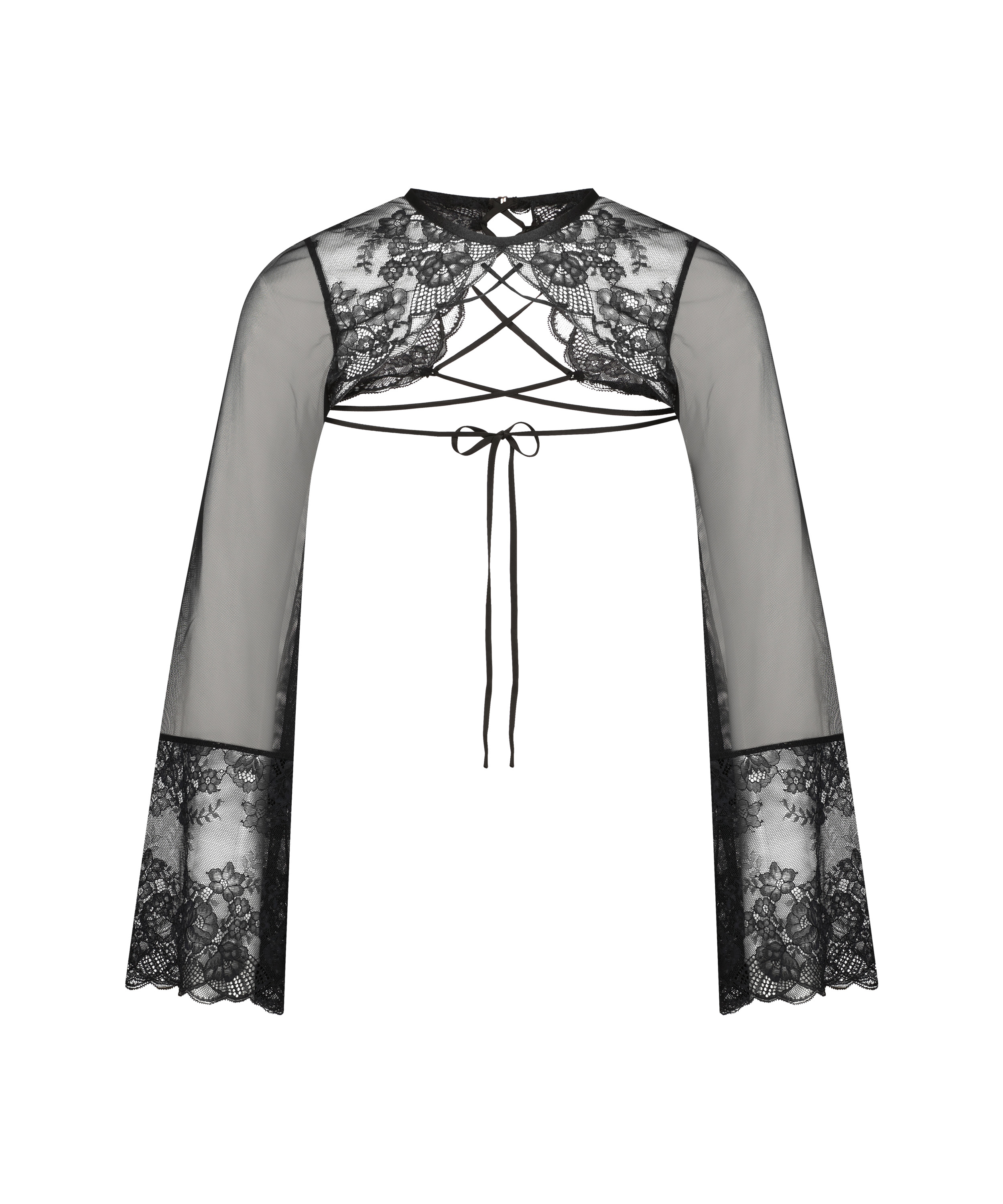 Top en dentelle dentelle Catherine, Noir, main