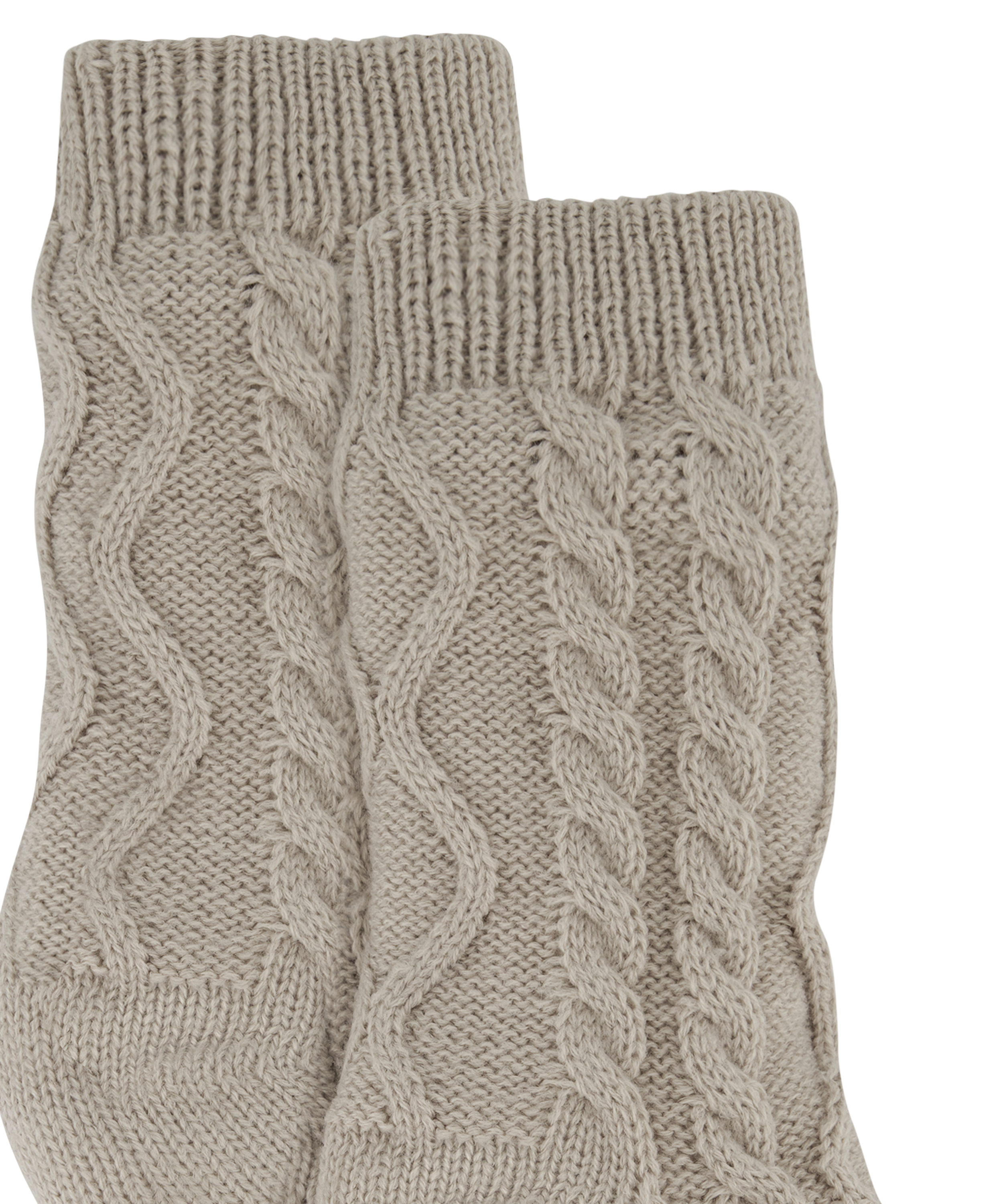 1 paire de chaussettes tricotées, Beige, main