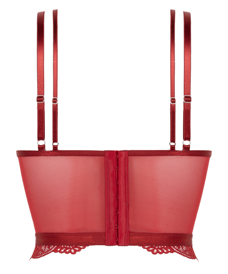 Soutien-gorge à armatures préformé push-up et longline Coco, Rouge