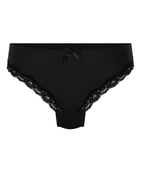 Slip br&eacute;silien Lola, Noir