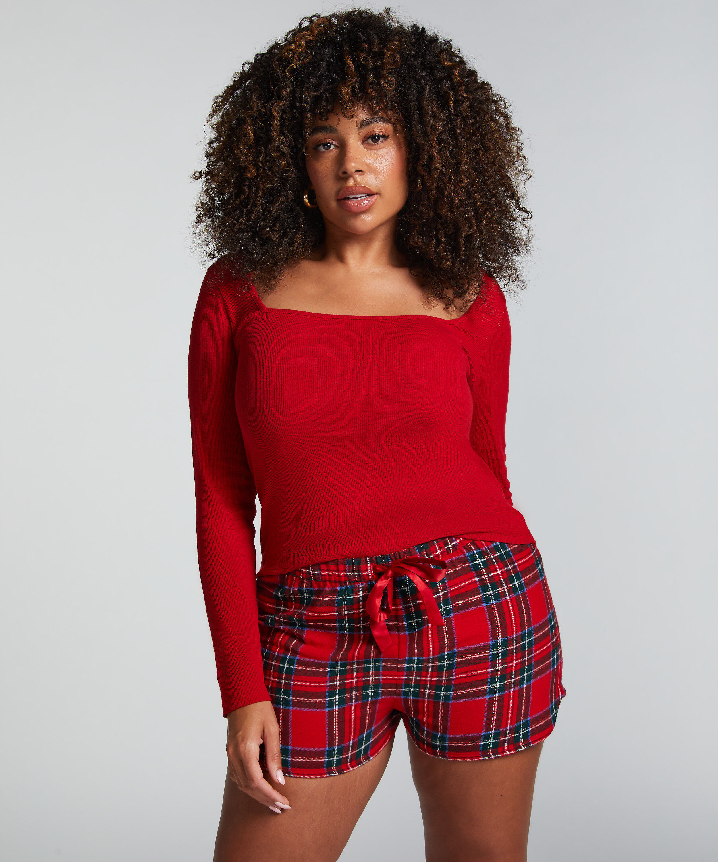 Pyjama set Twill, Rouge