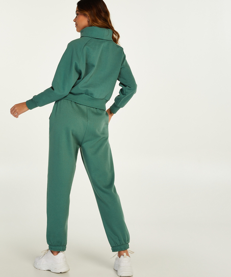 Pull col cheminée, Vert