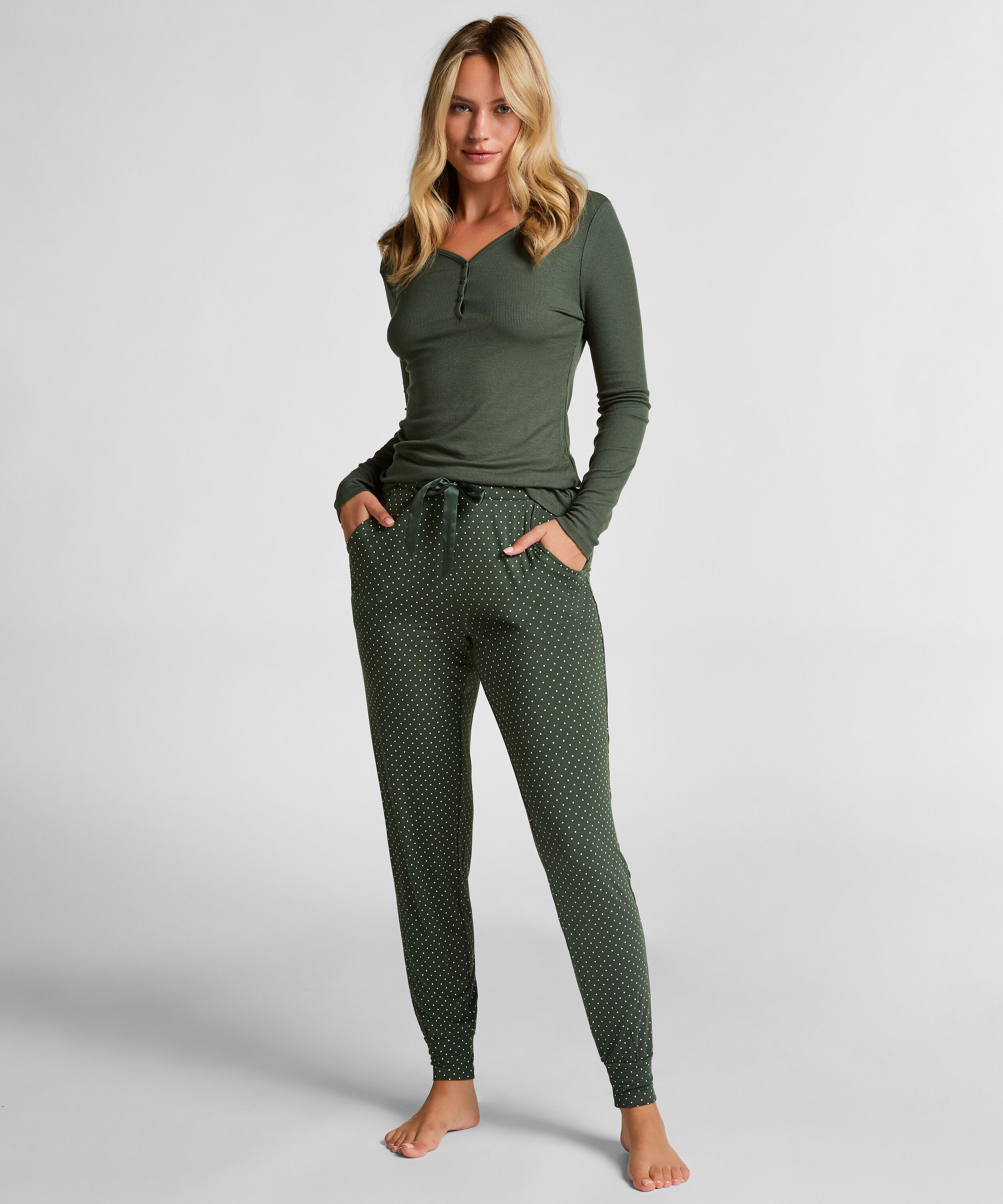 Pantalon de pyjama Jersey, Vert Pantalon de pyjama Jersey, Vert