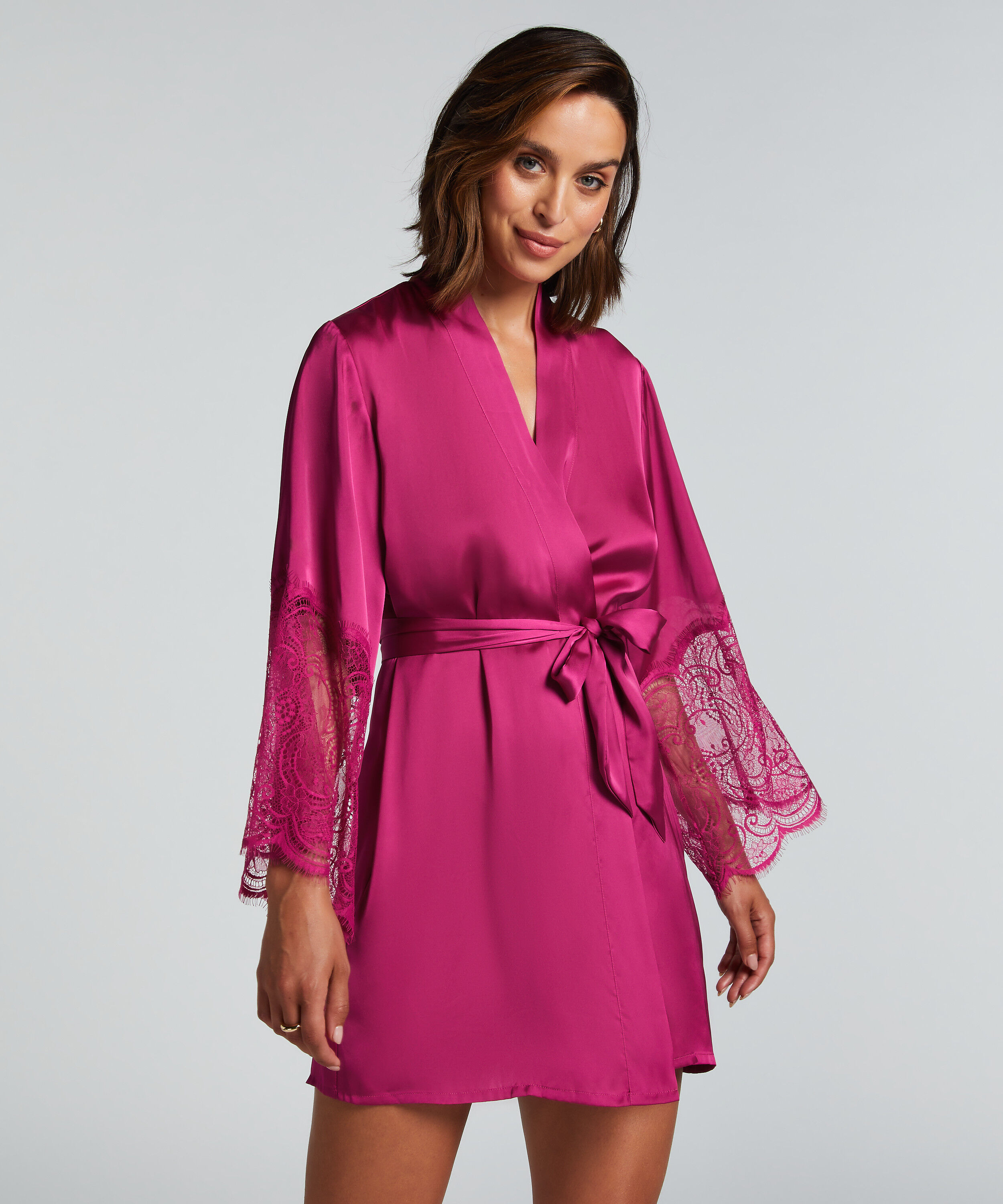 Kimono Satin, Rose Kimono Satin, Rose