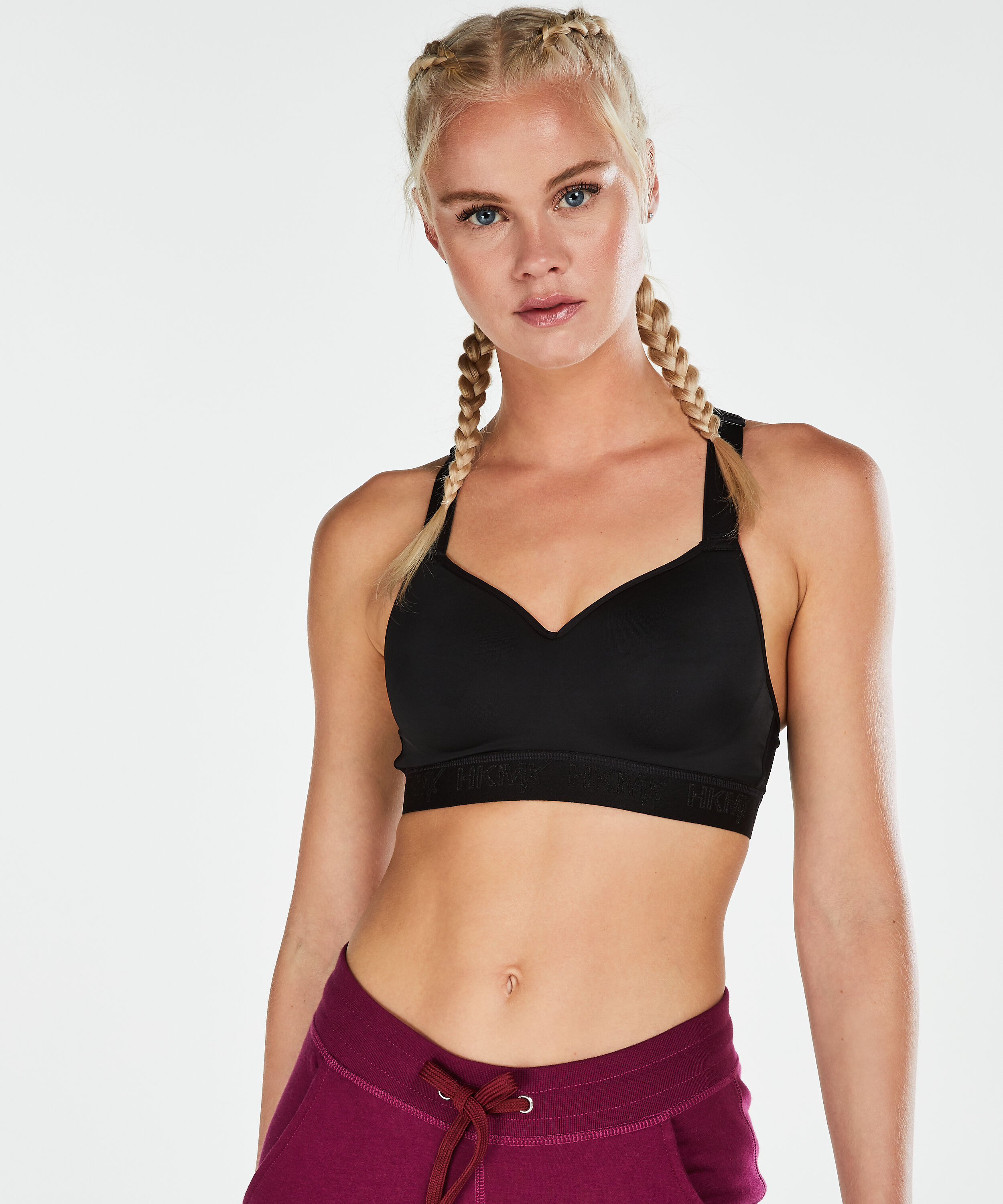 HKMX Soutien-gorge de sport The All Star Maintien niveau 2, Noir