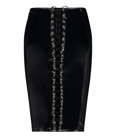 Jupe en similicuir, Noir