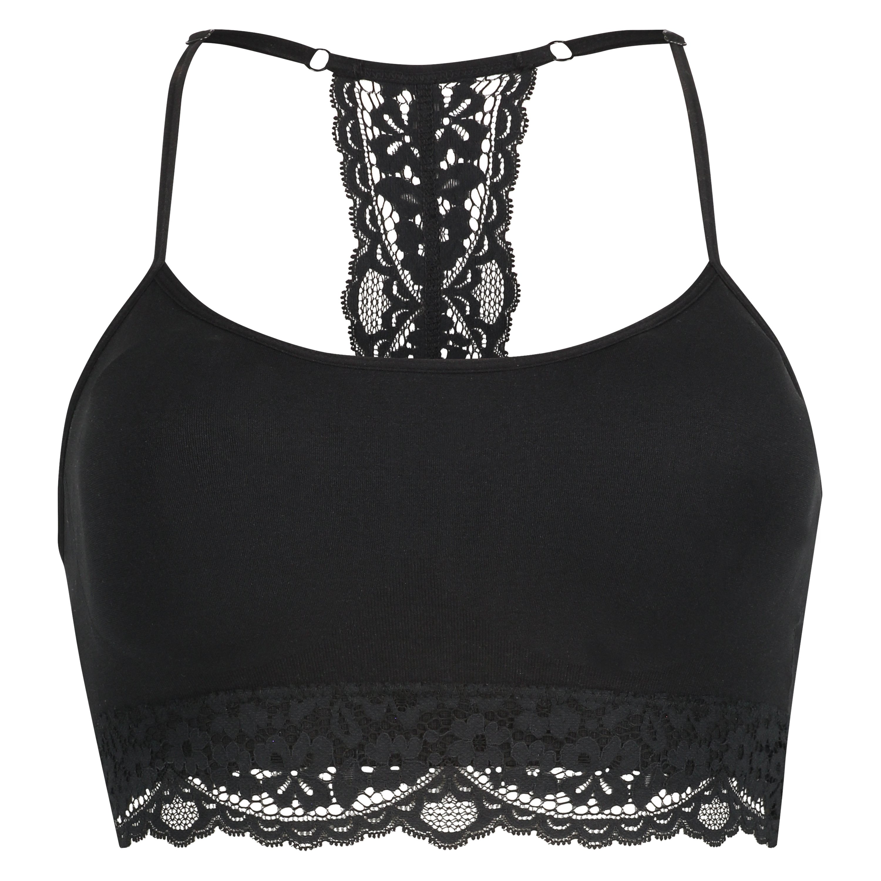 Brassière sans couture Marine, Noir, main