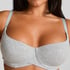 Soutien-gorge à armatures rembourré en coton, Gris