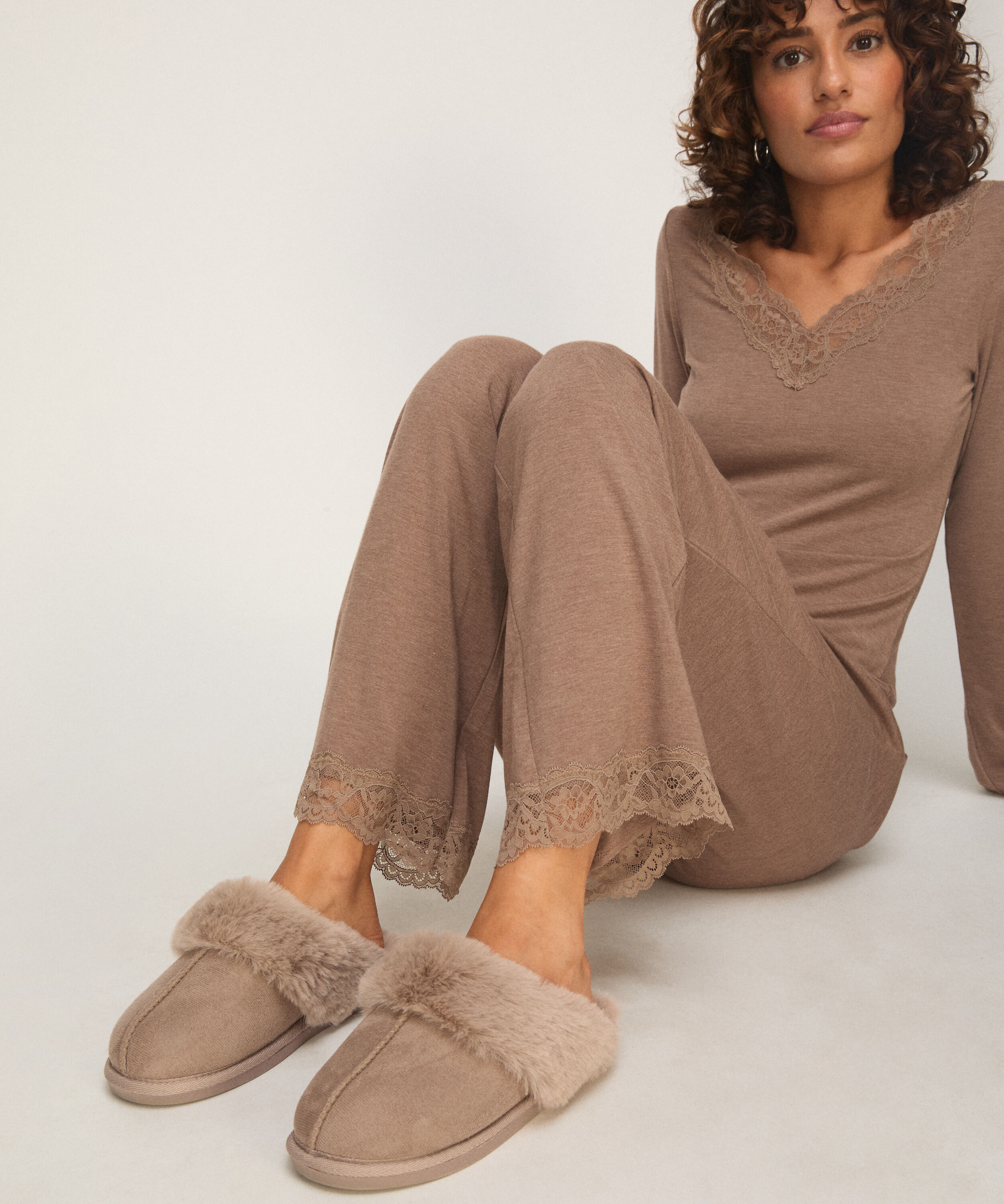 Chaussons Daim, Gris Chaussons Daim, Gris