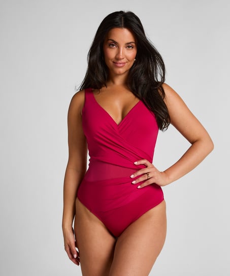 Maillot de bain Shaping Shell Mesh, Rose
