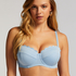 Haut de bikini à armatures à effet push-up préformé Scallop Taille A - E, Bleu