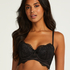 Soutien-gorge long rembourr&eacute; &agrave; armatures Raine, Noir