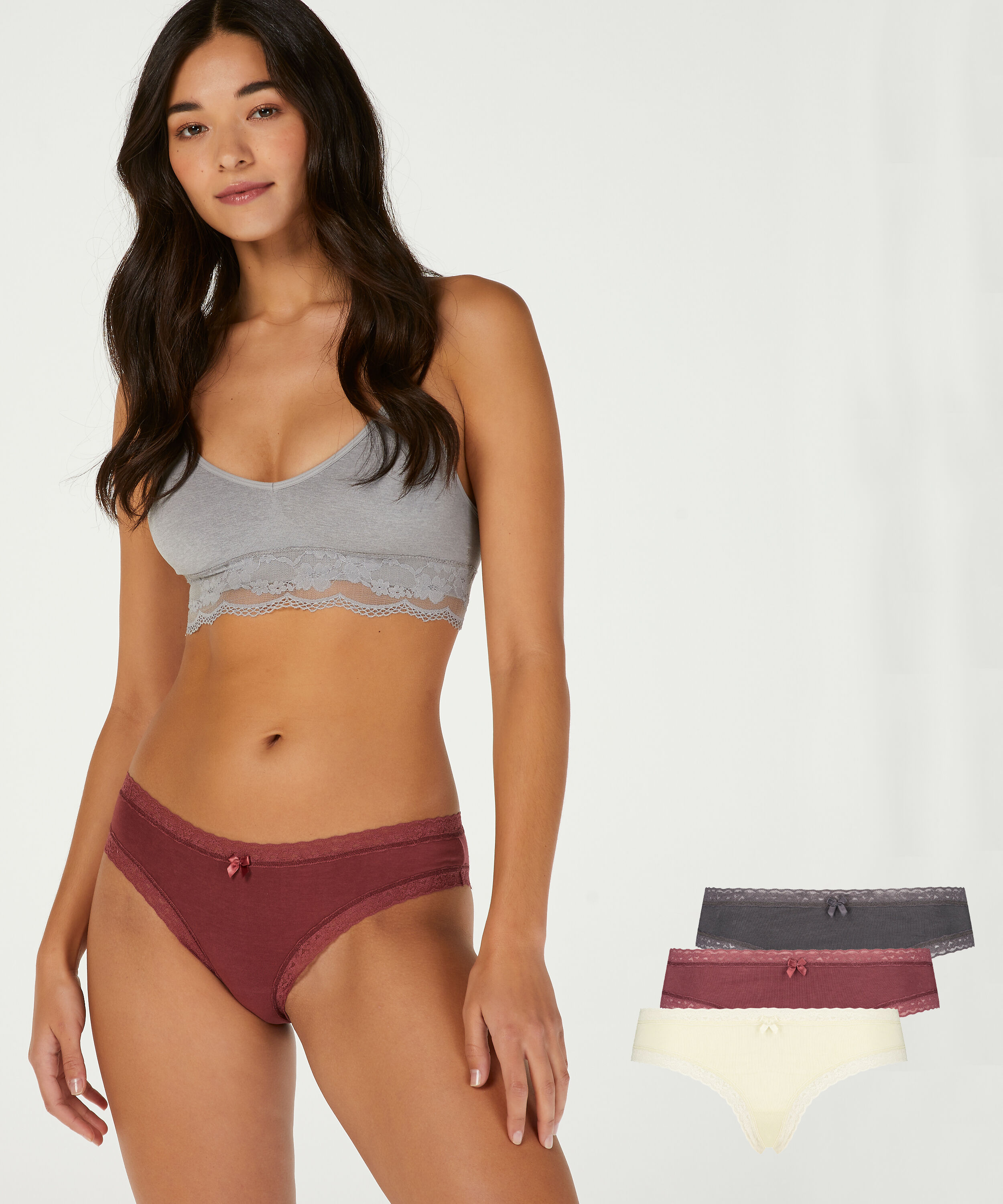 Lot de 3 slips Beautiful, Rouge