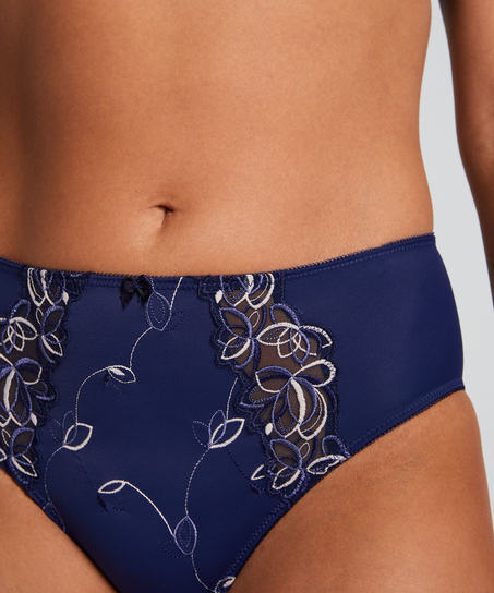 Slip taille haute Diva, Bleu