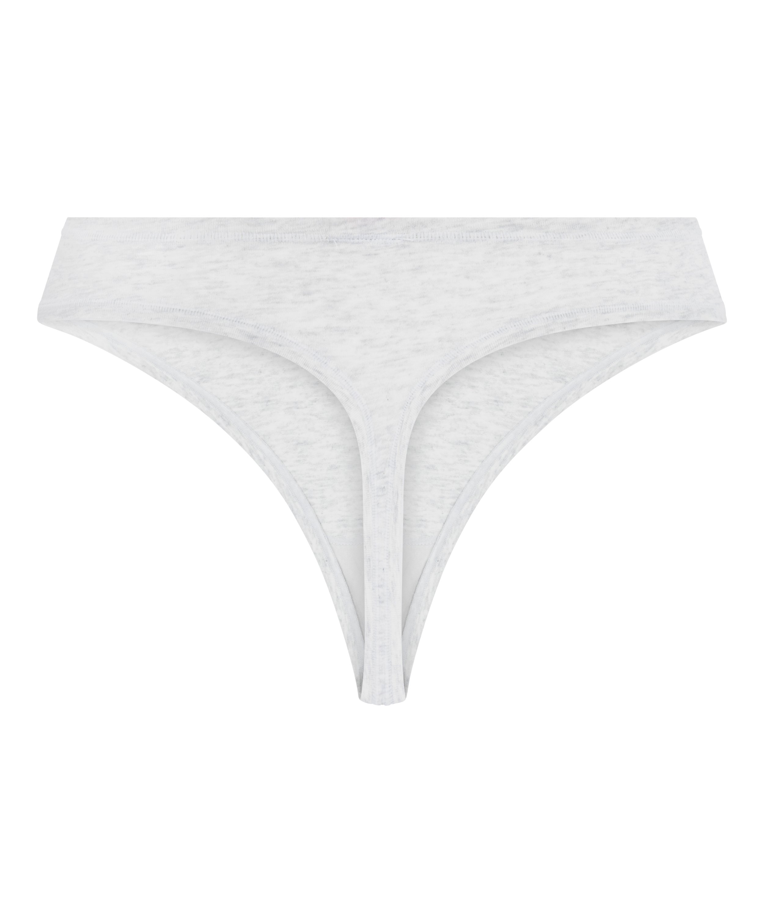 Tanga en coton doux, Gris, main