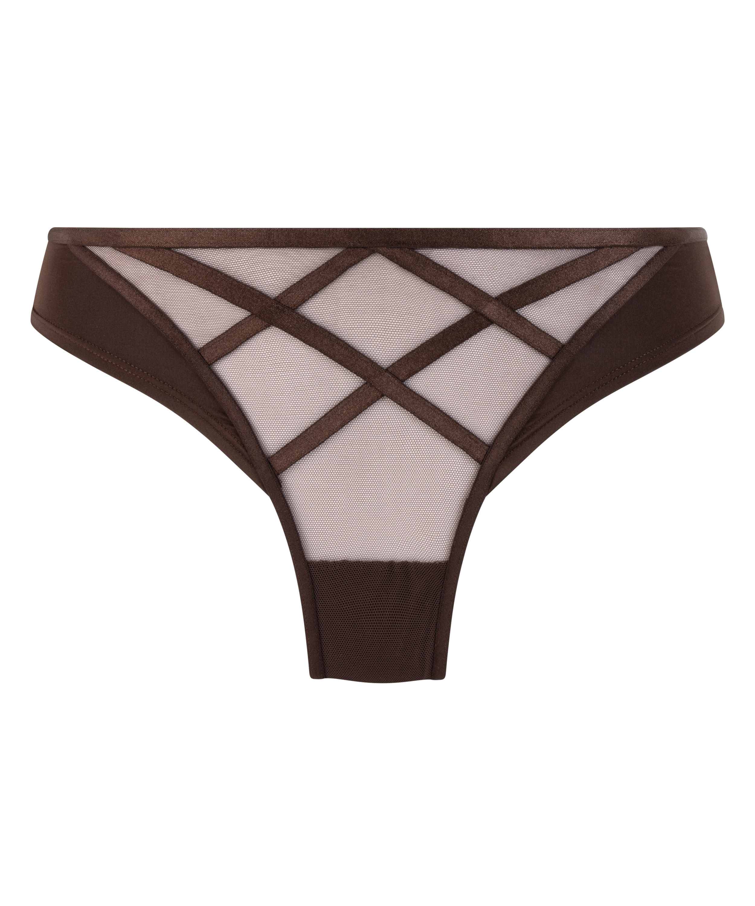 Slip brésilien Rianne, marron, main