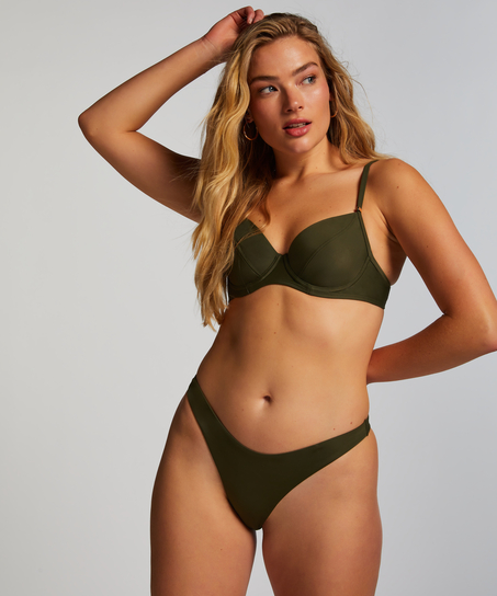 Slip de Bikini Échancrés Luxe, Vert