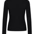Haut à manches longues en coton doux, Noir