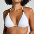 Haut de bikini triangle coquillage, Blanc