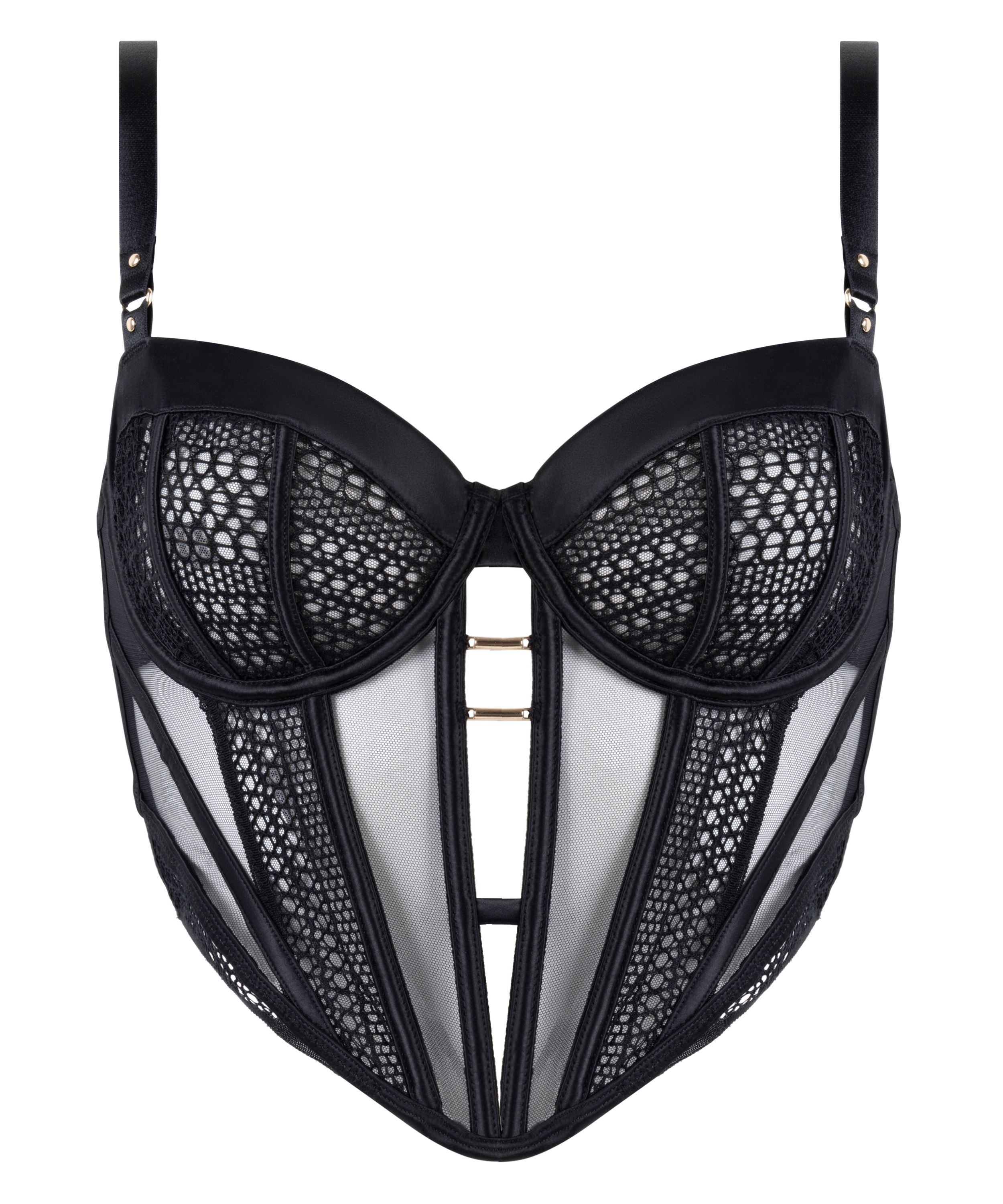 Soutien-gorge longline à armatures non rembourré Missy, Noir, main