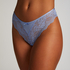 Slip brésilien jambes hautes Dora, Bleu