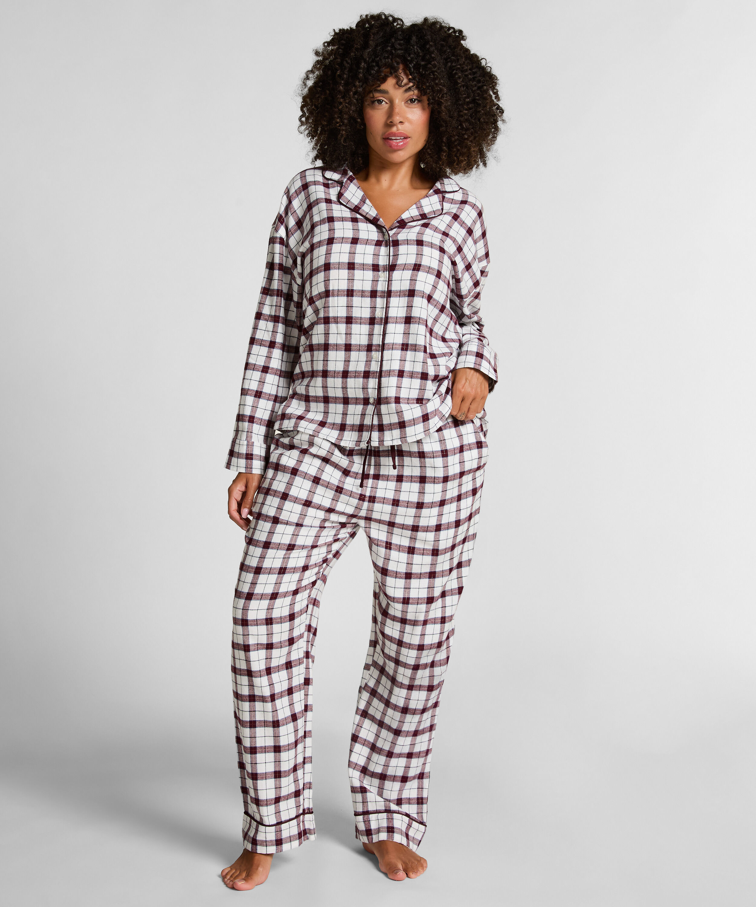 Pantalon de Pyjama Flanel, Blanc