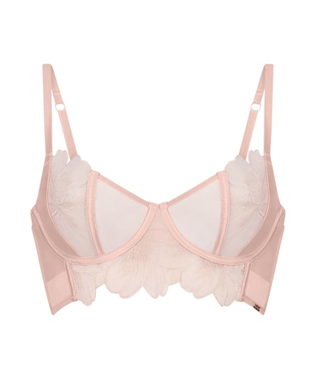 Soutien-gorge longline à armatures non préformé Sher, Rose