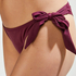 Bas de bikini taille basse coquin en mesh Borneo, Violet