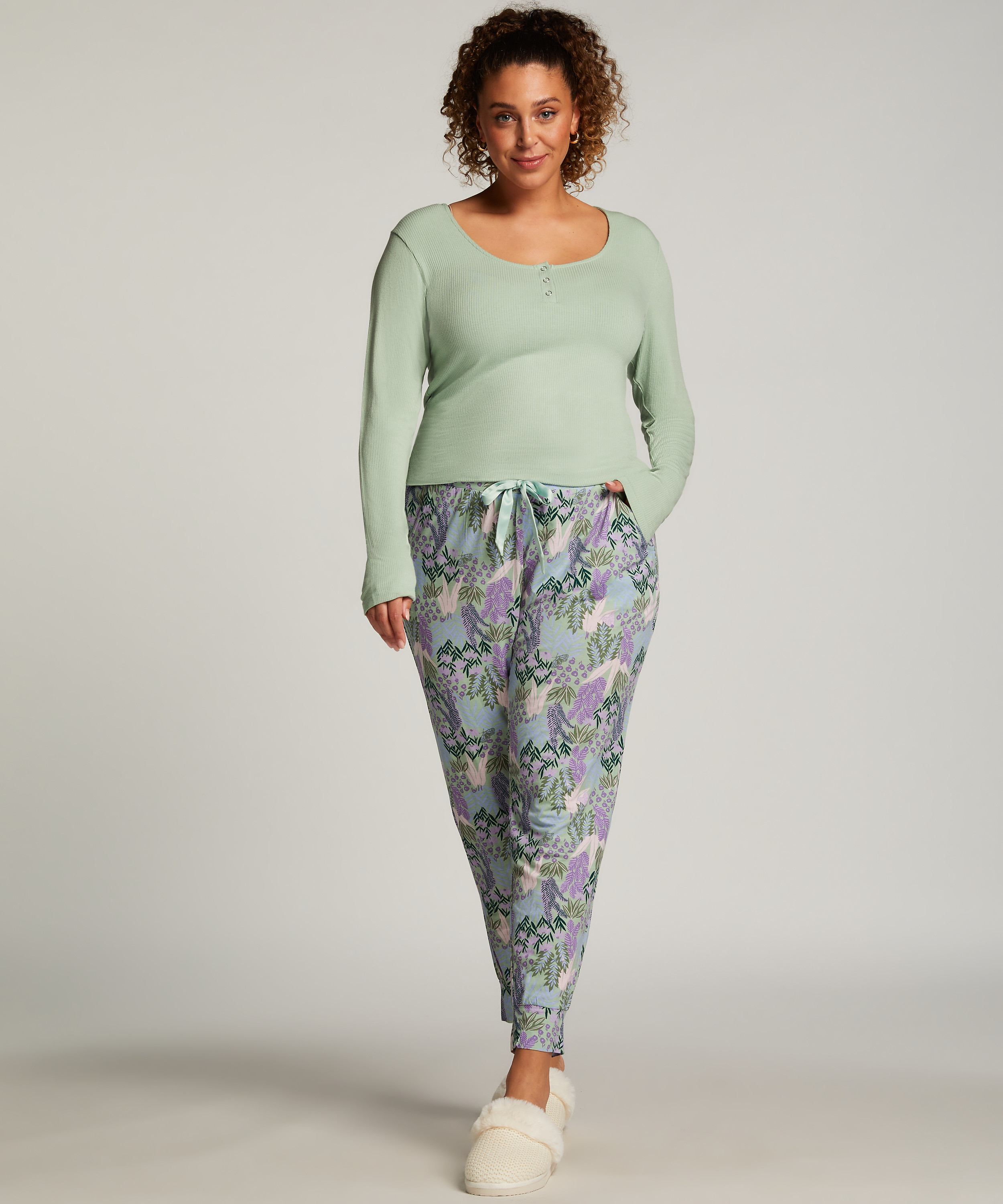 Pantalon de pyjama Jersey, Vert, main