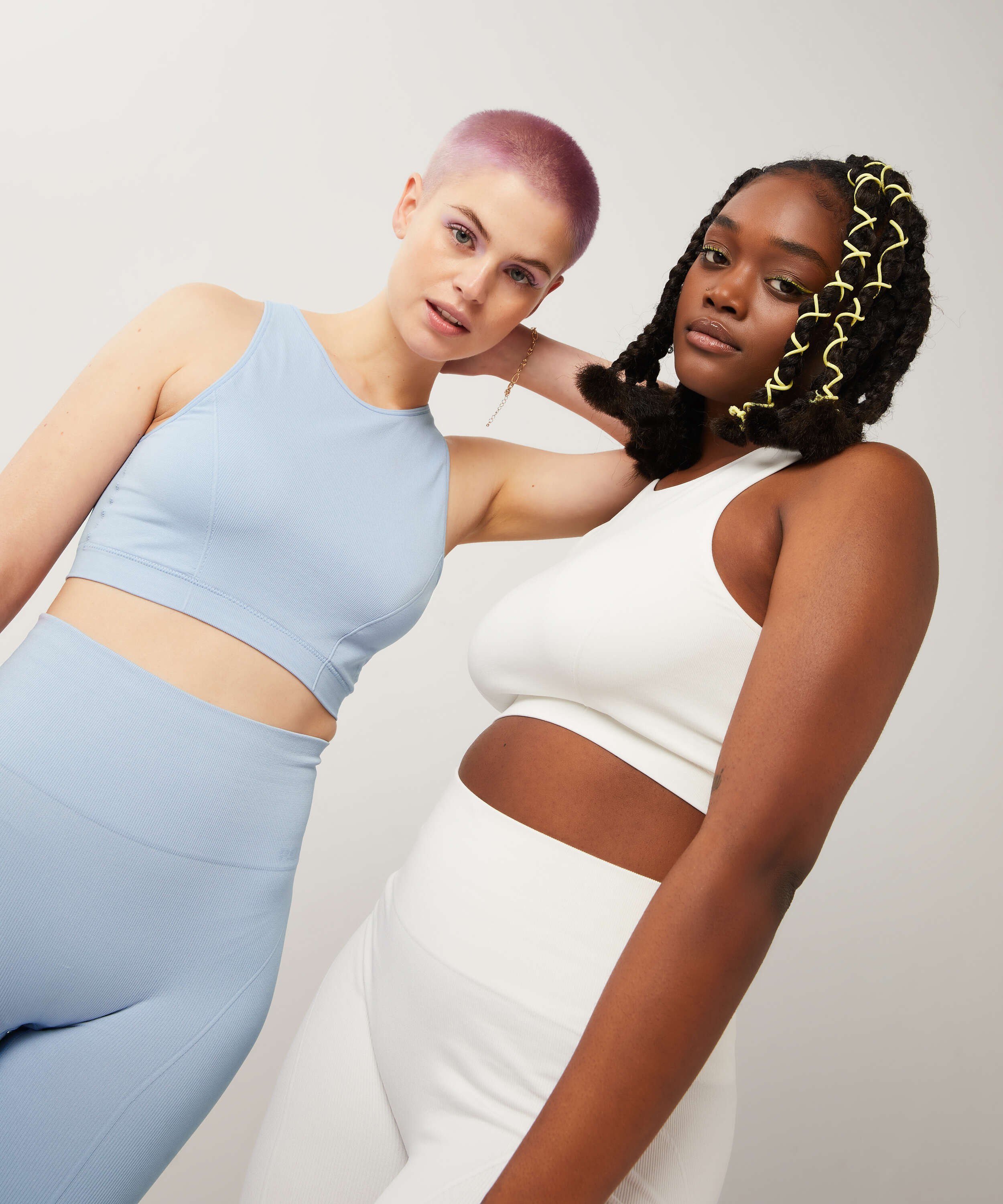 Crop top Bae, Bleu, main