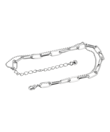 Bracelet en chaîne, Gris
