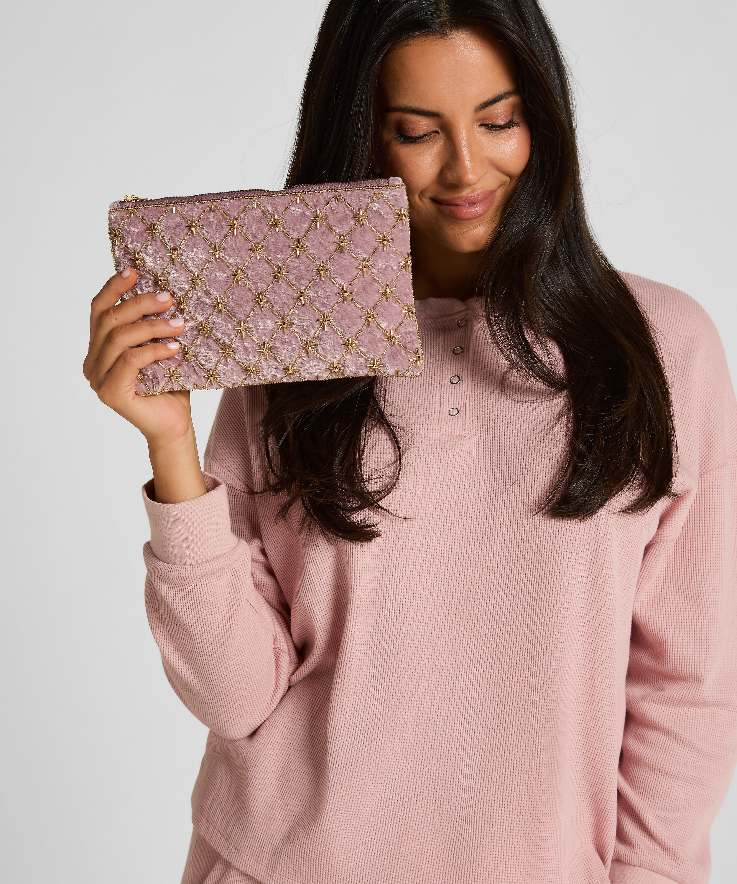 Pochette en perles, Rose Pochette en perles, Rose