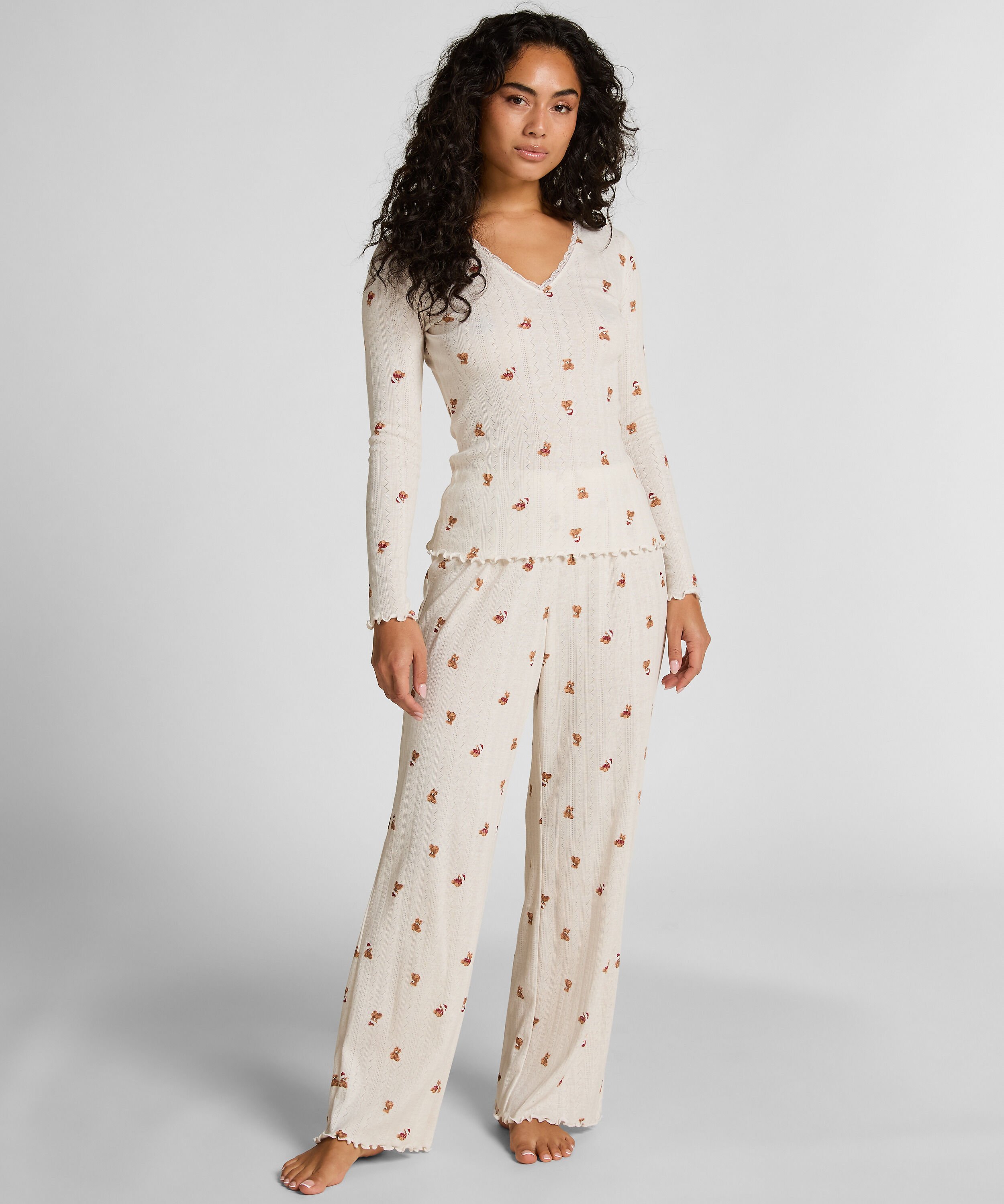 Pantalon de pyjama Pointelle, Blanc