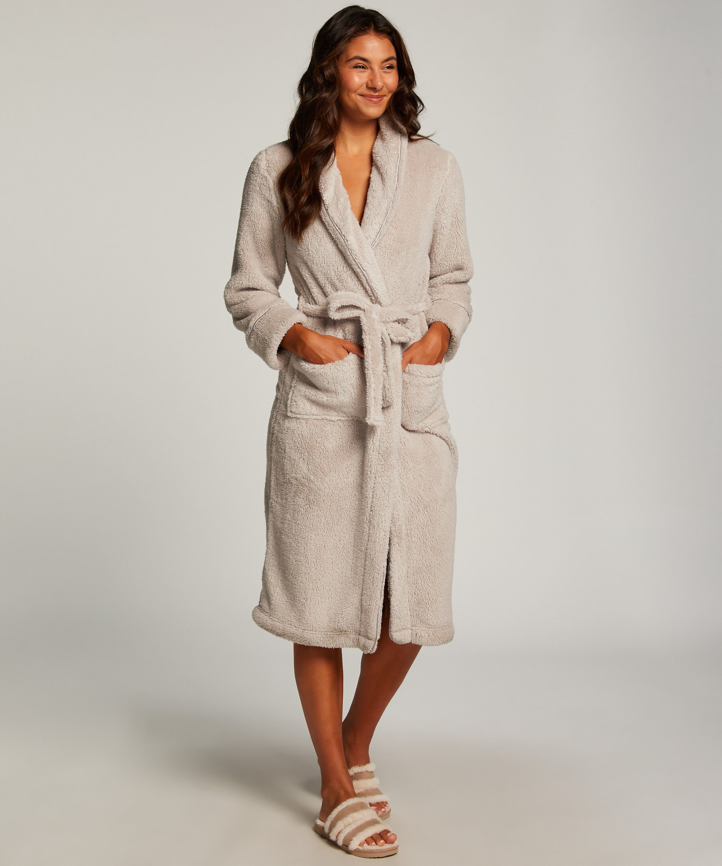 Peignoir Fleece, Marron