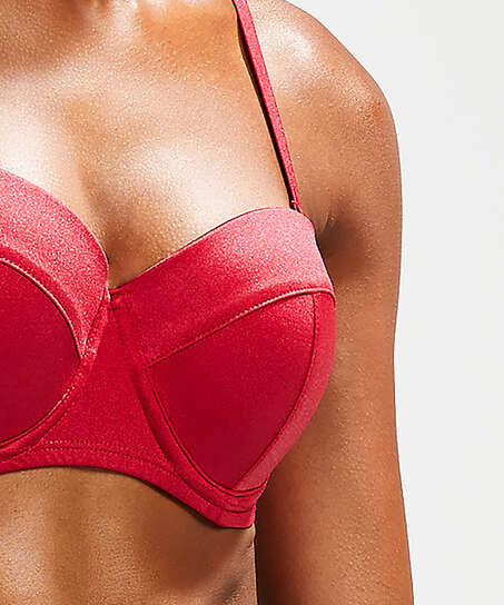Haut de maillot de bain rembourr&eacute; &agrave; armatures Lola, Rouge