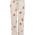 Pantalon droit en flanelle ours, Beige