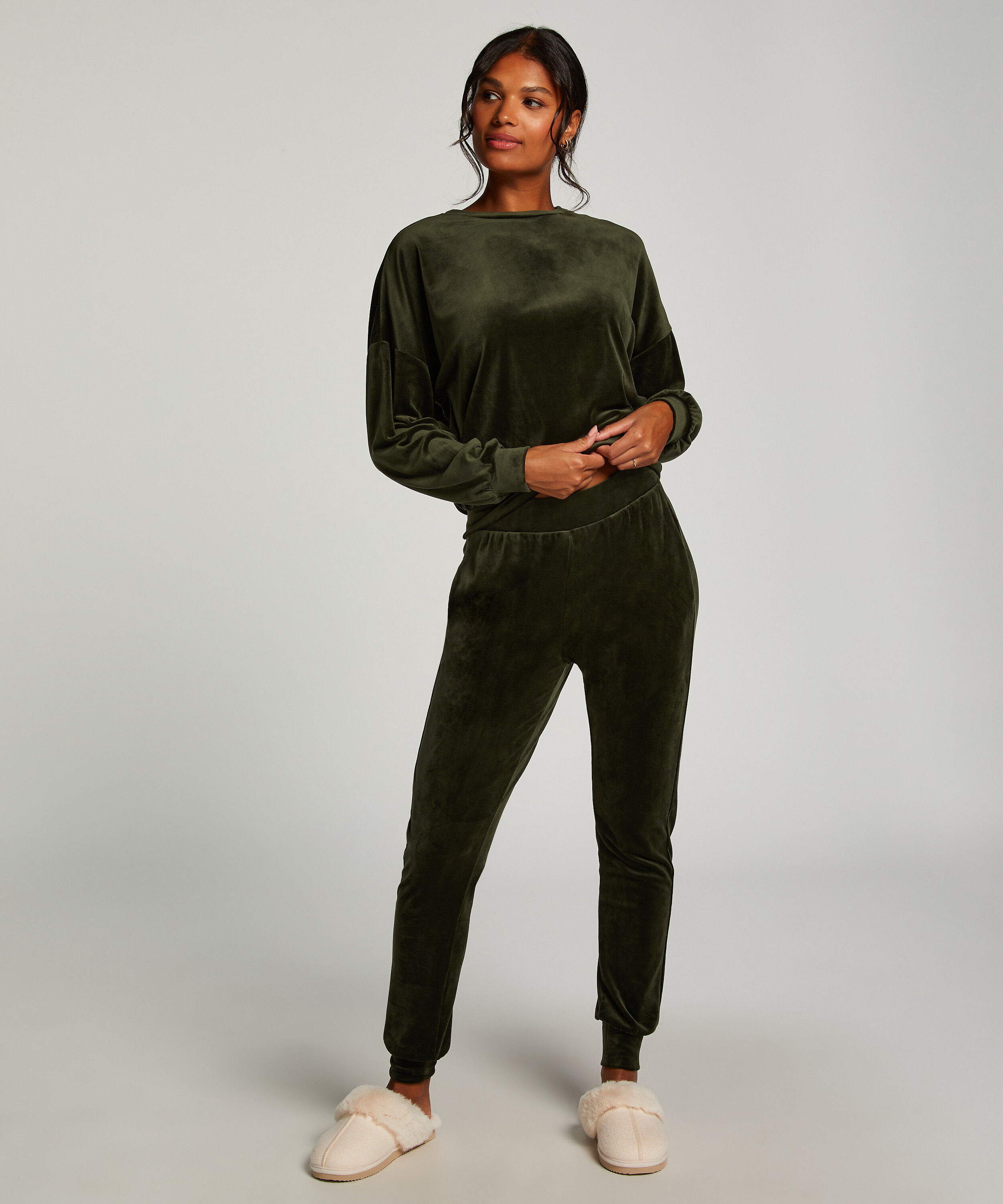 Tall Pantalon de jogging Velours, Vert