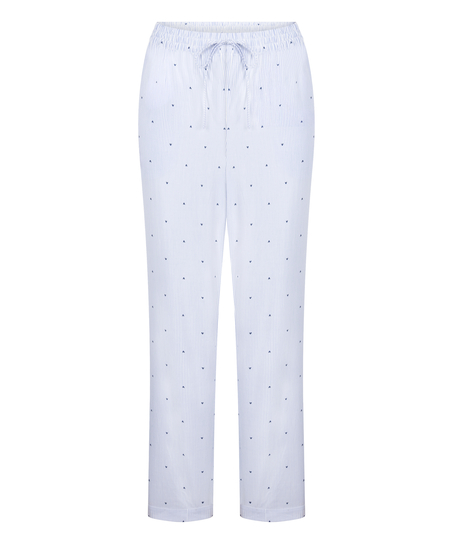 Pantalon Cotton Stripe Heart, Bleu