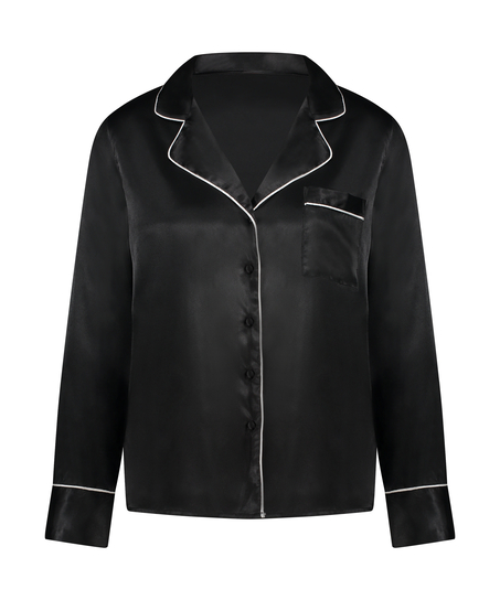 Veste à manches longues Satin, Noir