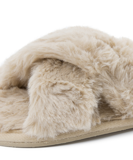 Cross Straps Indoor Sandal, Blanc