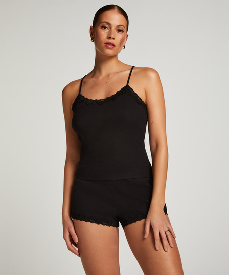 Ensemble de pyjama court Cami, Noir