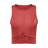 HKMX Sport cropped tank top Twisted Rib, Rouge