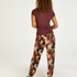 Pantalon de pyjama Jersey Abstract Leaf, Rose