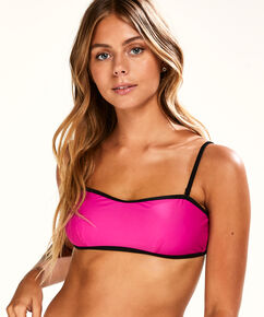Top de bikini bandeau Haze, Rose