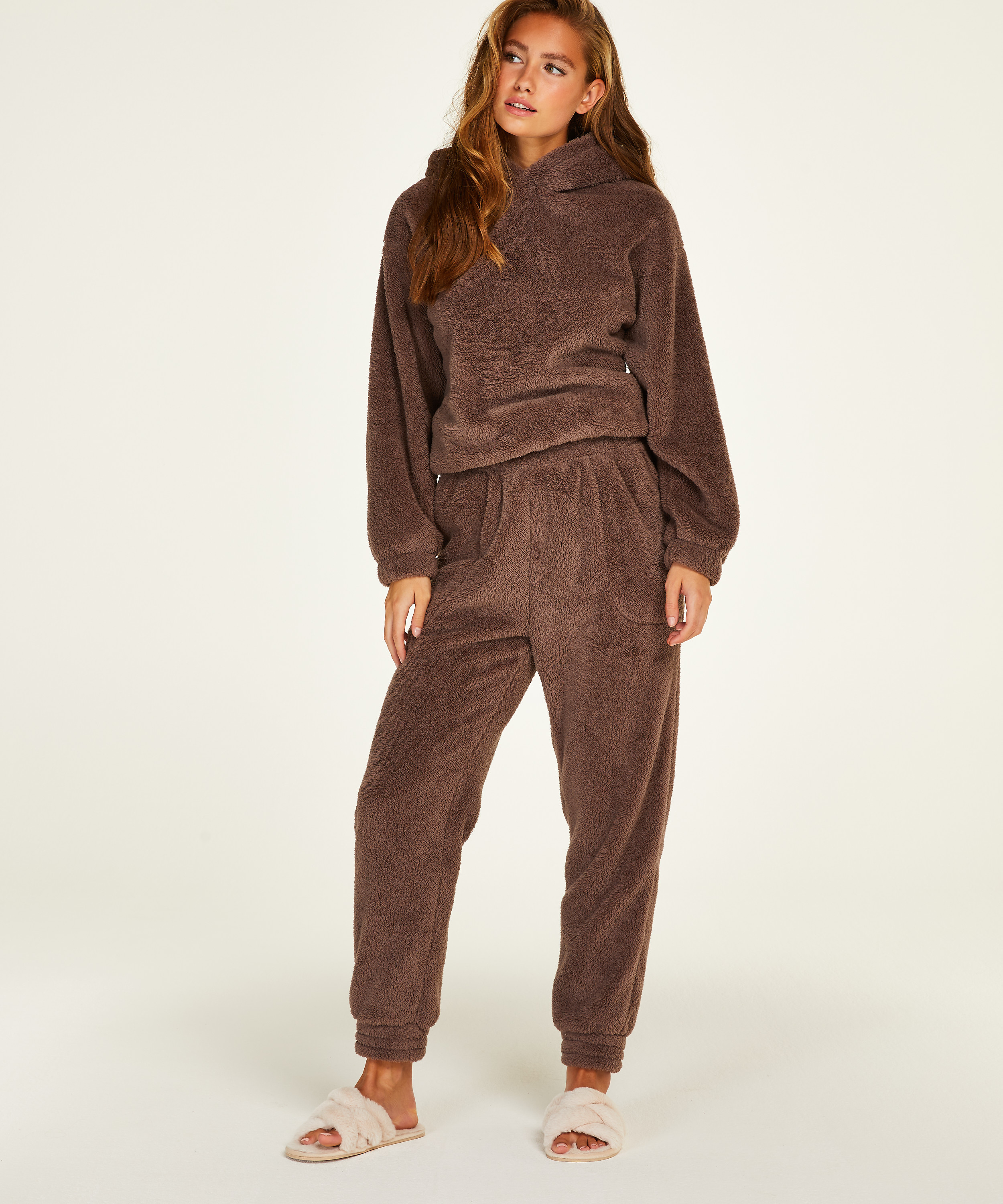 Sweat à Capuche polaire Snuggle, Gris, main