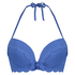 Haut de bikini à armatures à effet push-up préformé Scallop Taille A - E, Bleu