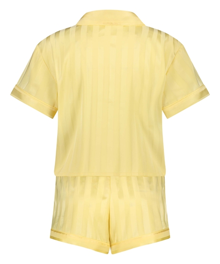Ensemble de pyjama Satin, Jaune