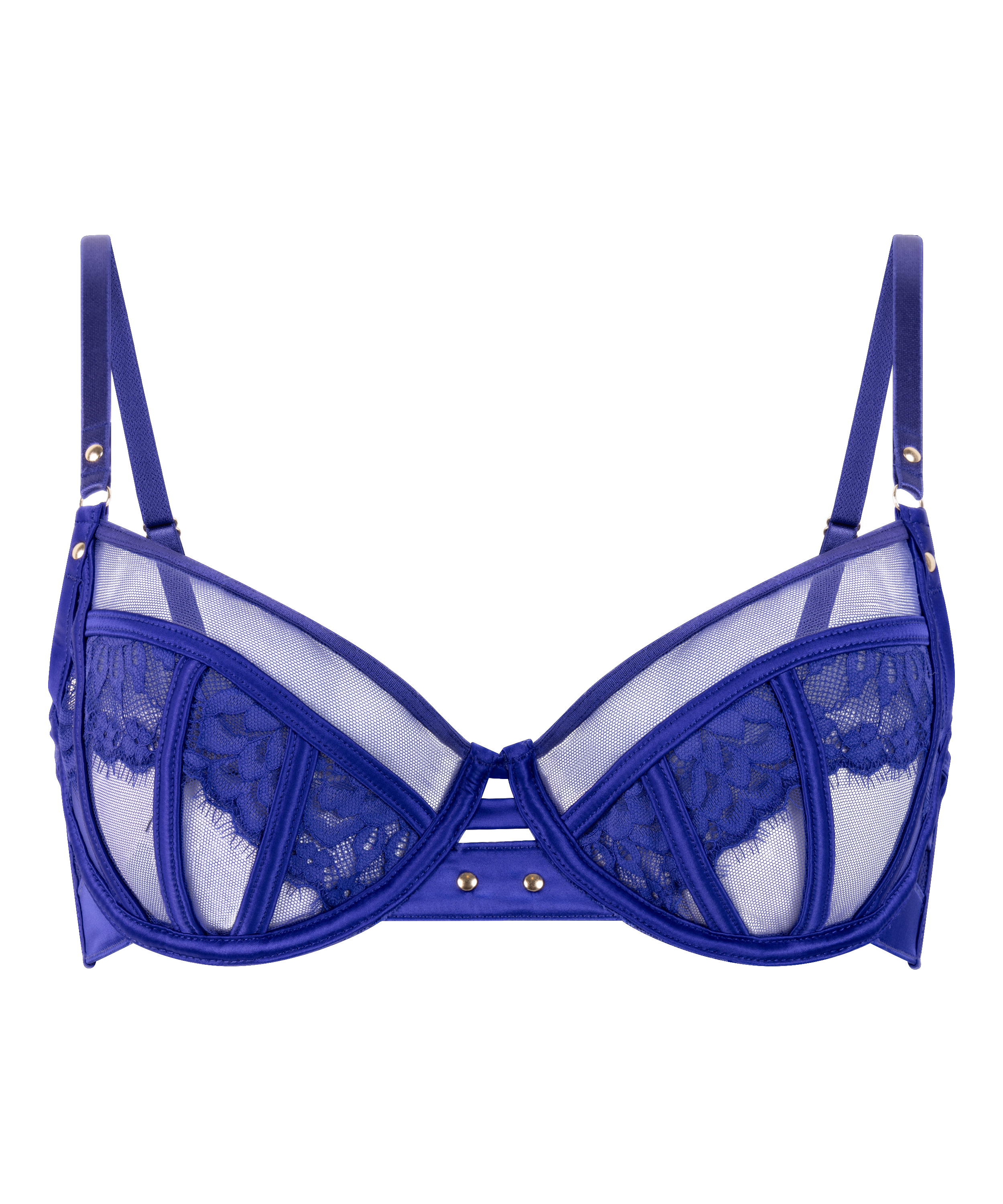 Soutien-gorge à armatures non-préformé Sable, Bleu, main