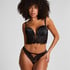 Culotte brésilienne jambes hautes Grace, Noir