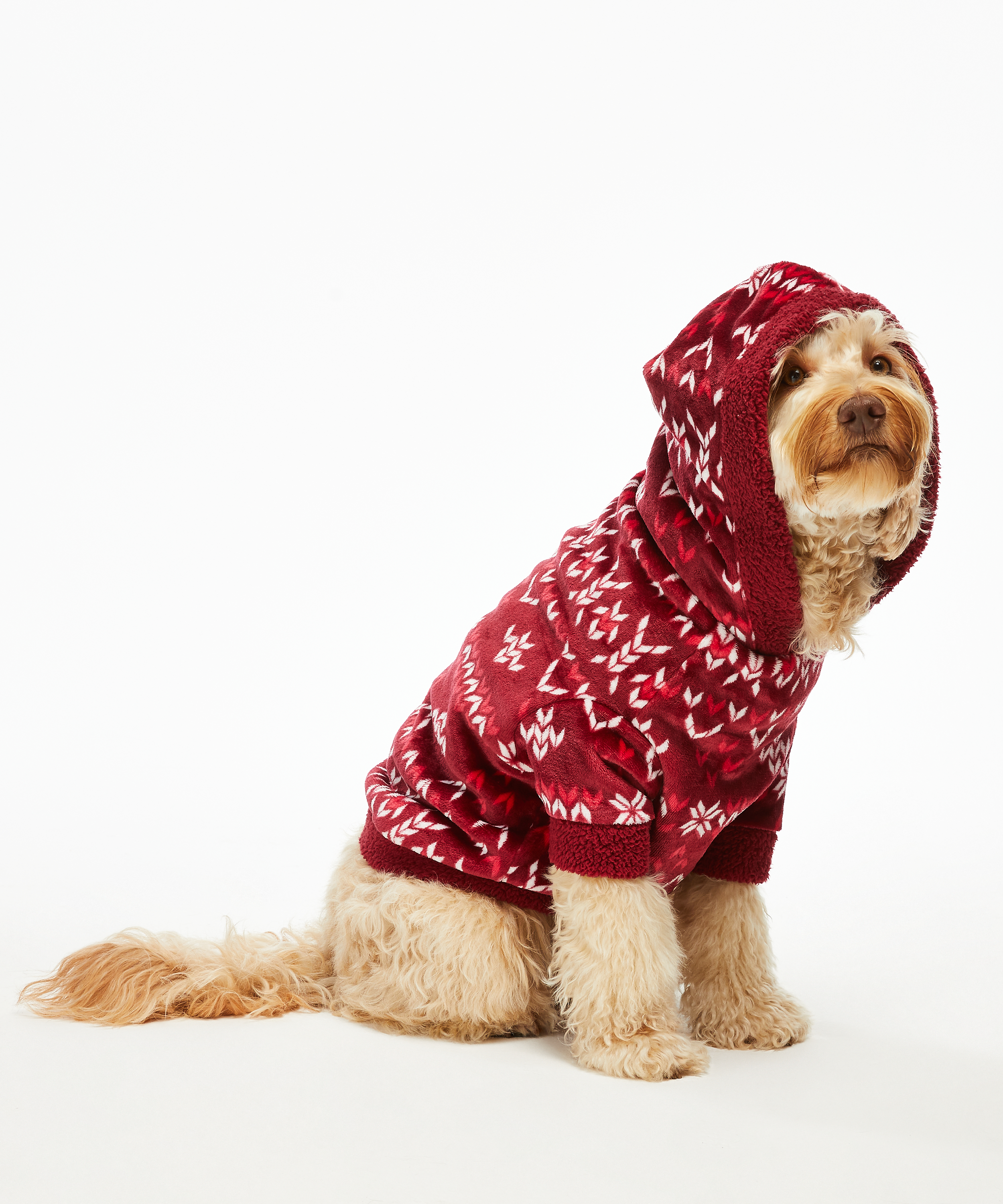 Onesie chiens en polaire, Rouge, main